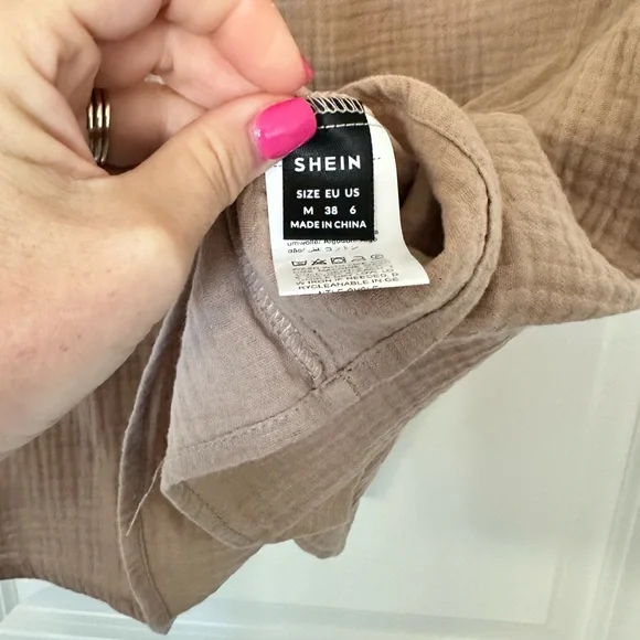 Khaki Colored, Ruffle Sleeve Top - Picture 5 of 5